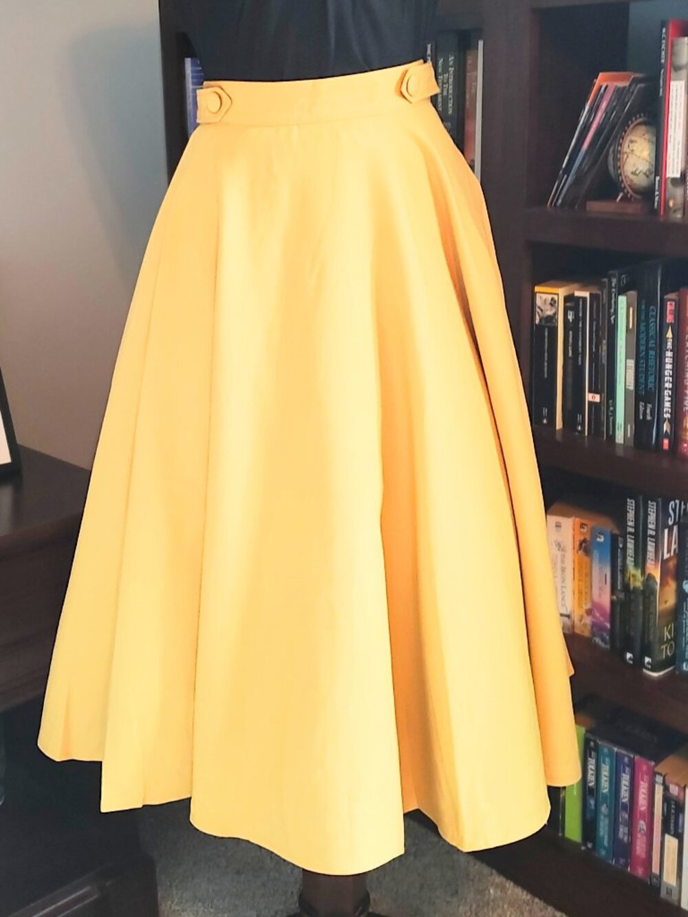 Banned Retro Skirt A-Line Yellow Size Medium Large Vintage Inspired